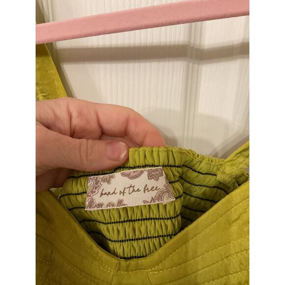 Band of the Free Lime Green Ruffled Bodice Crop Top, sz S - Picture 5 of 6